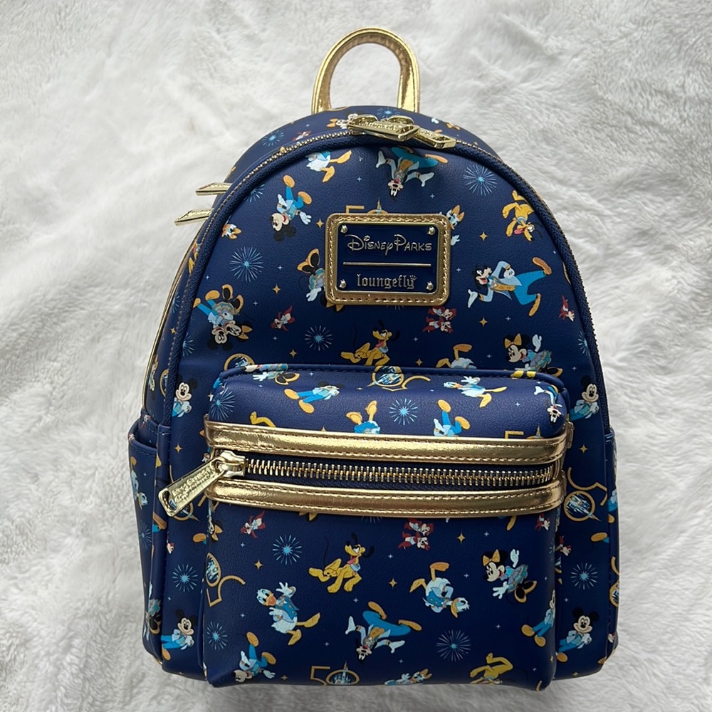 Disney 50th Anniversary Loungefly Mini Backpack - Picture 1 of 13